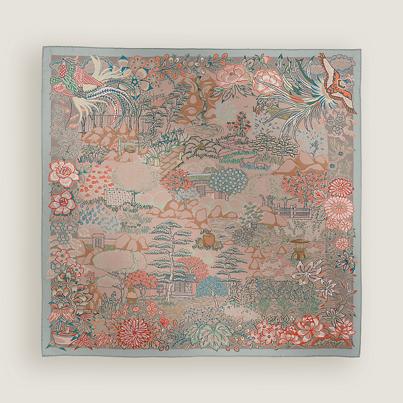 Mille Feuilles de Soie double face scarf 90 - Pink | Hermès